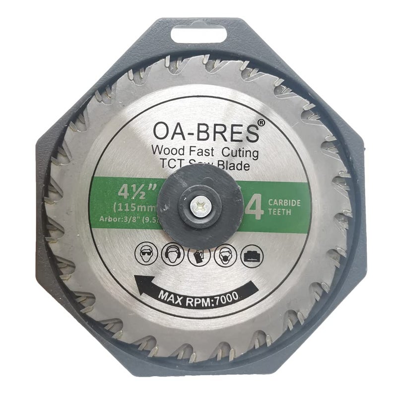OA-BRES 3 Pack 4-1/2-Inch 24T TCT Carbide Tipped Teeth Compact Circular Saw Blade with 3/8-Inch Arbor, General Purpose for Long-Lasting Cuts in Wood, Plastic and Composite Materials - Image 2